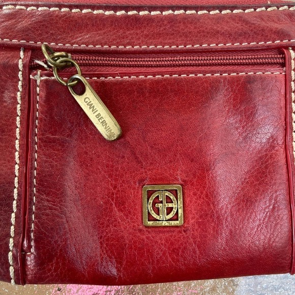 Giani Bernini Red Leather Wristlet Wallet - Picture 9 of 16